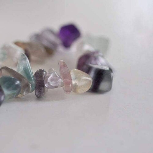 Perles chips fluorite naturelle,fournitures créatives, perles pierre, fabrication bijoux,fluorite naturelle,fil de 160 perles,90cm-g907