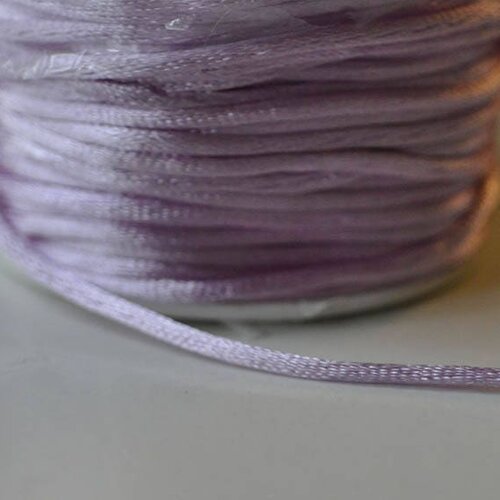 Cordon queue de rat satin violet lilas,cordon brillant, fournitures créatives, cordon satiné, cordon bijou, lacet violet,2mm,5 mètres-g1263