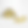 Pendentif médaille triangle martelée laiton brut, apprêt doré, sans nickel,médaille dorée,laiton brut, médaille carré,30mm,lot de 2, g2765