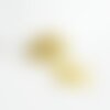 Pendentif feuille laiton doré zircon,breloque feuille monstera création bijoux cristal,les 2,14mm