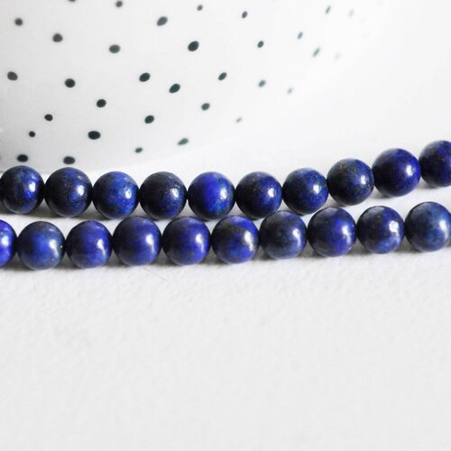 Perle lapis lazuli rondelapis bleu,pierre naturelle, création bijoux pierre naturelle,lapis naturel, 6mm,le fil de 33 perles g4069