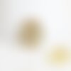 Pendentif connecteur doré lettre cristal coloré,pendentif initale zircon,,lettre initiale prenom,laiton doré,à l'unité,20mm g4230