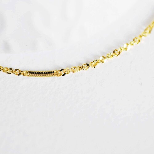 Chaine dorée 16 carats forçat serpent 2.5 microns,chaine dorée, cuivre doré,création bijoux, 1 metre,1.6mm-g593
