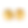 Rondelles fleurs perle cube laiton doré 4x4mm, perles dorées, création bijoux, perles intercallaires, lot de 10 g6609
