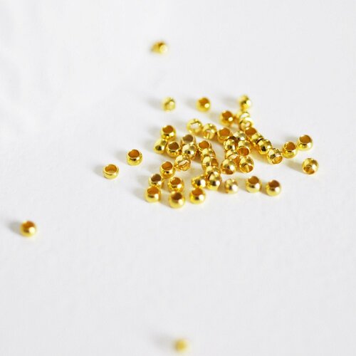 Perles à écraser dorées, fournitures créatives, perles dorées, création bijoux, laiton doré,5 grammes, 2.5x1.5mm,g2551