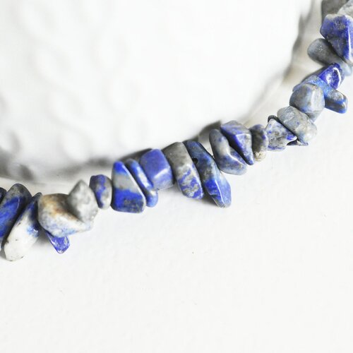 Perle lapis lazuli chips pour la création bijou en pierre naturelle, perles pierre en lapis lazuli naturel,4-10mm,le fil de 45cm,g3185