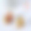 Pendentif locket rond boule laiton brut, médaillon vintage, pendentif laiton brut,fournitures laiton,18mm, lot de 4,g2569