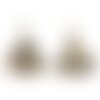 Pendentif triangle jaspe dalmatien,creation bijou pierre naturelle,pendentif bijoux,bracelet pierre,jaspe naturel,16mm, l'unité,g976