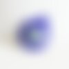Pendentif rond mauvais oeil verre bleu,pendentif verre artisanal chance pour création bijoux, 12mm,l'unité,g3236