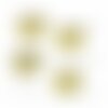 Pendentif tigre laiton brut doré,pendentif animal, pendentif laiton,création, charm tigre,laiton brut,1.1cm,lot de 5-g579