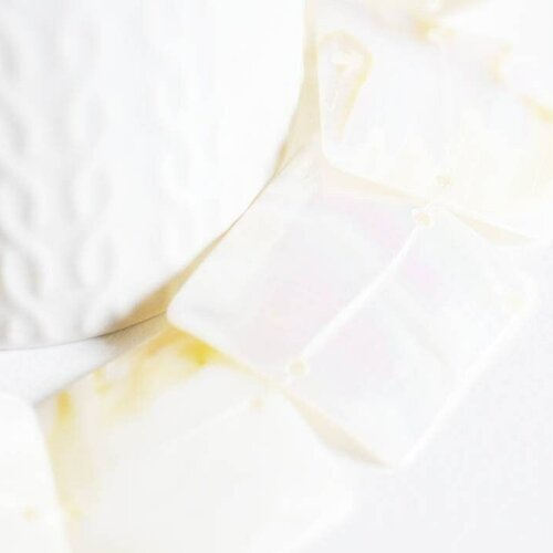 Perle carrée nacre blanche naturelle,perle nacre carré,nacre naturelle coquillage blanc,création bijoux, 34mm,lot de 2-g1056
