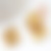 Supports de cabochons carrés laiton brut 10mm, fournitures cabochon sans nickel x20 (4.6g) g1323
