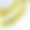Perle disque jade naturel jaune 25mm,bijoux pierre naturelle, x5 g6466