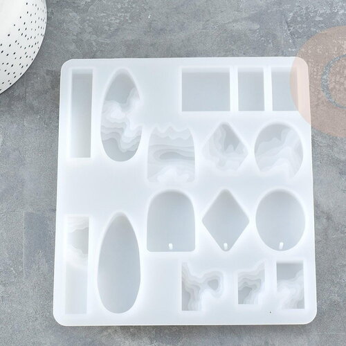 Moule pour fabrication boucles créoles résine 157x166mm, moule en silicone pour réaliser des bijoux avec inclusion en résine, x1 g6296