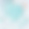 Perles tube verre turquoise clair façon delica miyuki, perle rocaille japonaise, perlage tissage, sachet 8g, x1 g7781