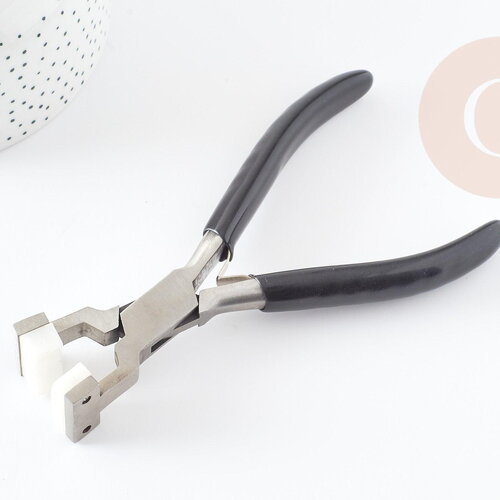 Pince à courber fabrication de bijoux acier support rose, pince courbante bijouterie, bijouterie, x1 g6313