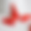 Pompon rouge coton,décoration pompon,accessoire coton, pompon boucles,coton rouge,25-31mm, x5 g2771