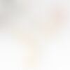 Clous-puces oreille avec plateau acier inoxydable 304 doré 3mm, x10 (g9220)