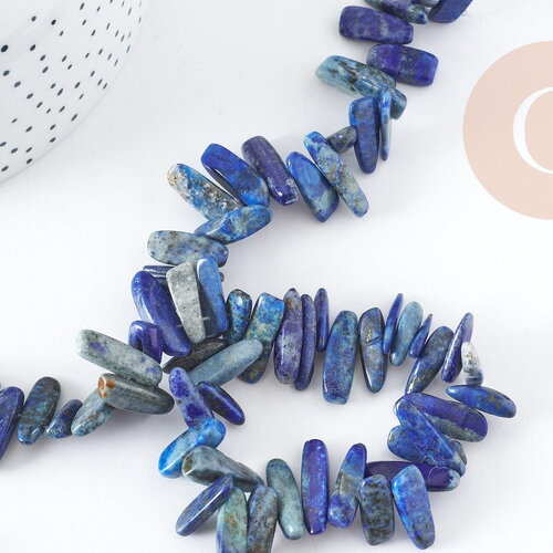 Perle longue lapis lazulis naturel 13-25mm, (g3441)