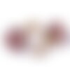 Pendentif goutte quartz fraise, pendentif bijoux pierre naturelle quartz naturel,17-19mm x1 g3611