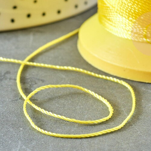 Fil nylon jaune 0.8mm, fil à broder, fil couture, scrapbooking , x 10 mètres-g8313