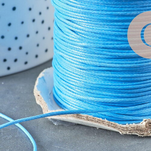 Cordon huilé bleu imitation cuir,fourniture créative, scrapbooking, x1 mètre g8251