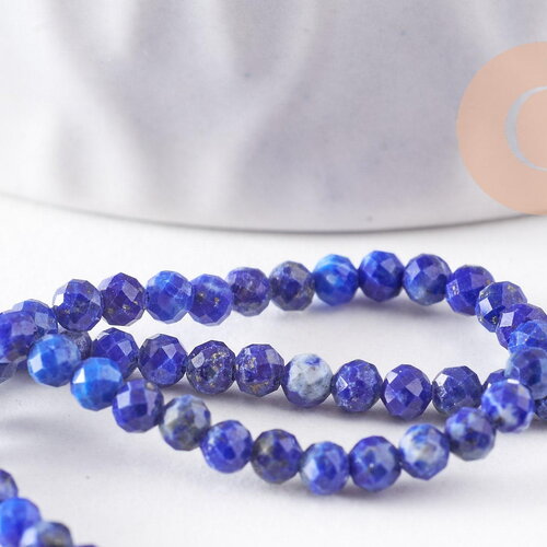 Perle lapis lazuli ronde,bijou pierre naturelle,lapis lazuli naturel,pierre naturelle, 2mm,le fil de 38 cm, (g3051)