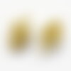 Pendentif pomme de pin laiton brut 12mm, breloque laiton brut, bijou laiton ,pendentif laiton, x5 g0375