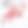 Perle rectangle nacre rouge naturelle, perle rectangulaire, coquillage teinté rouge, 14mm,fil de 39cm, x1 (g1063)
