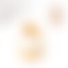 Bague réglable personnalisable acier 304 doré inoxydable 18k avec anneau 8mm, x2 (g9863)