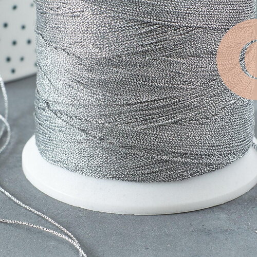 Fil gris métallisé, fournitures créatives, fil original, création bijoux, fil couture broderie,fil or, diamètre 0.8mm, x5 ou x10 mètres g824