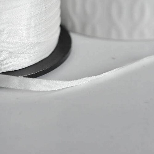 Ruban soie blanc, fabrication bijoux,ruban mariage,fourniture créative, scrapbooking, largeur 5mm, longueur 1 mètre-g2169