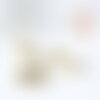 Perle tube incurvé plastique doré 33x10.5mm, perle création bijoux plastique doré,x 6 perles g8830