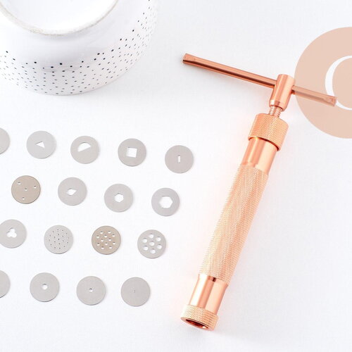 Extrudeuse pour création de bijoux polymère avec 20 disques, x1 (g10207)