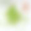 Grosses perles rocaille vert clair 4mm, perles rocaille vert opaque, x10 gr (g1593)