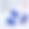 Perle tube acrylique bleu imitation pierre 25mm, x5 (g6796)
