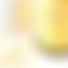 Cordon suédé jaune à paillettes imitation cuir 3-4mm,x1 mètre (g8242)