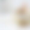 Cordon métallique doré clair polyester 1mm, fil pour bijoux noeud coulissant x1 mètre (g9094)