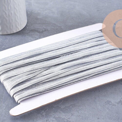 Ruban élastique doré ou argenté nylon 0.7mm, x1 mètre (g10336)