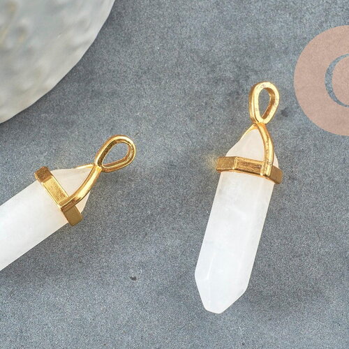 Pointe cristal transparent sans support, fournitures créatives,cristal de synthèse, pendentif pierre, cristal, pendentif cristal,30mm, x1 g2