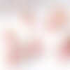 Perle mauvais œil doré émail rose zamac doré 6mm, x10 (g10316)