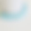 Perle ronde jade naturel turquoise et or 8mm, x1 fil de 40cm (g5211)