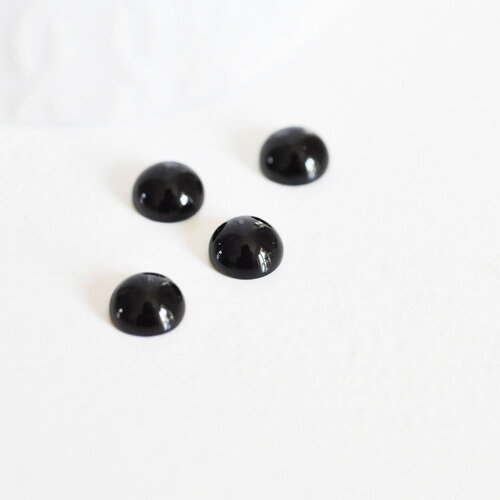 Cabochon rond agate noire, cabochon rond, agate naturelle,8mm, cabochon pierre, pierre naturelle, x1 g1869