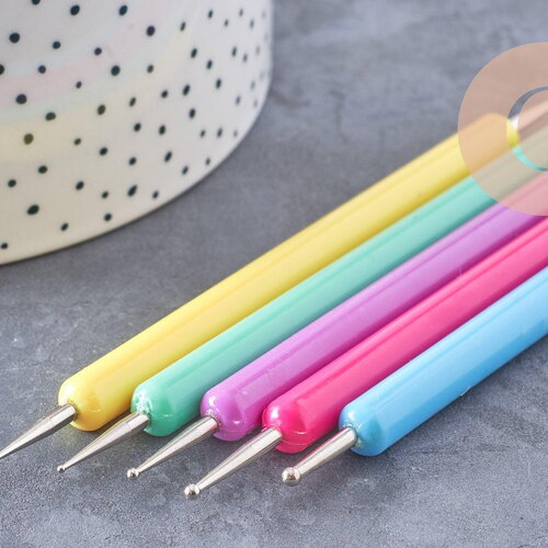 Ensemble de 5 outils polymère multistage plastique multicolore– 13.2cm , x1 (g10263)