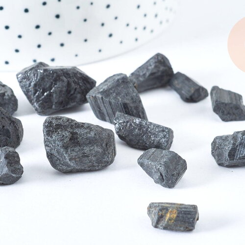 Chips tourmaline naturelle noire brute 7-30mm, x20gr (g6852)