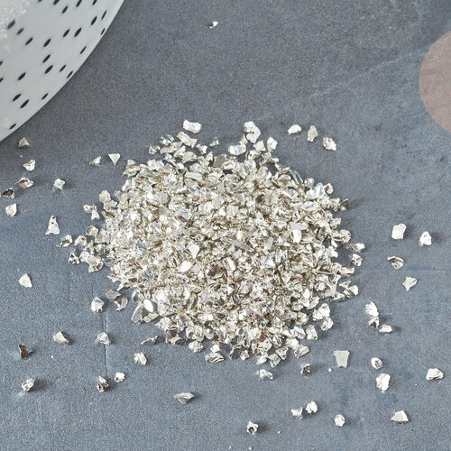 Sable argenté embellissement verre pour résine époxy 1-1.5mm, x10gr (g7240)