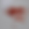 Perles rocaille tube, rouge metallisé, perles rocaille rouge, perles métallisées rouge,perles verre 6mmx2mm, x 5gr g5381