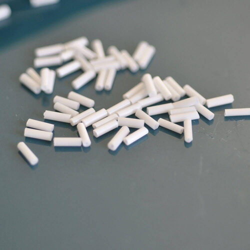 Perles rocaille tube blanc 6mm, perles blanches, perles rocaille blanche,6mm x 2mm, x 5gr g0285
