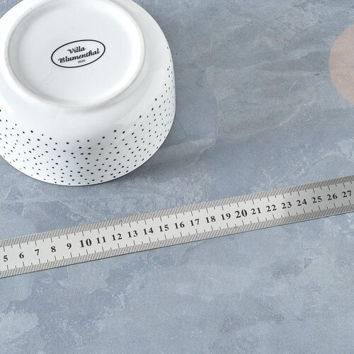 Règle graduée en acier inoxydable 33cm, outil de mesure recto-verso, en centimètres et pouces g8097