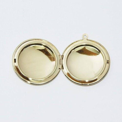 Pendentif locket medaillon doré, médaillon doré, fournitures dorées,porte-photo,création bijou,20mm, x1 g2570